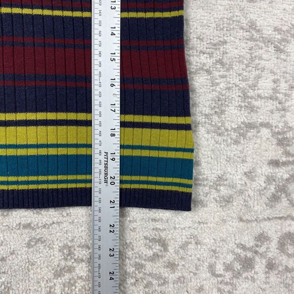 Vintage Worthington Striped Turtleneck Top Y2K High Neck Long Sleeve Shirt Small - Picture 5 of 5